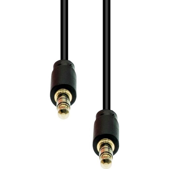 Kabel ProXtend Mini-Jack 3-Pin Slim Cable M-M Black 1M