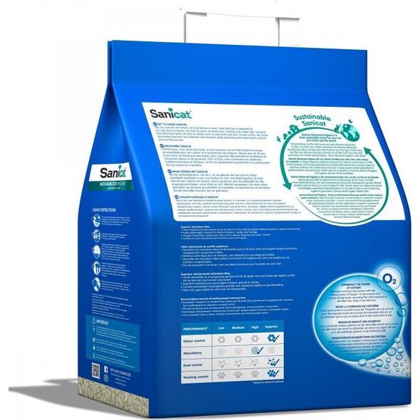 Żwirek dla kota Sanicat Advanced Hygiene, żwirek, dla kotów, 5l, bezzapachowy