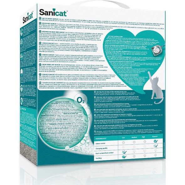 Żwirek dla kota Sanicat Strong Clumps, żwirek, dla kota, bentonit, baby powder, 10l, zbrylający