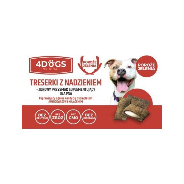 4DOGS Ciasteczka Z Porożem Jelenia 60g