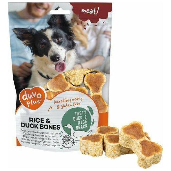 Duvo+ Duvo+ Rice Bones with Duck 140g, przysmak dla psa z kaczką