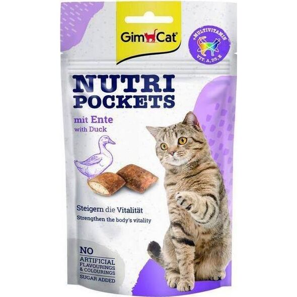 Gimcat Gimcat Nutri Pockets 60g Kaczka&Multivit