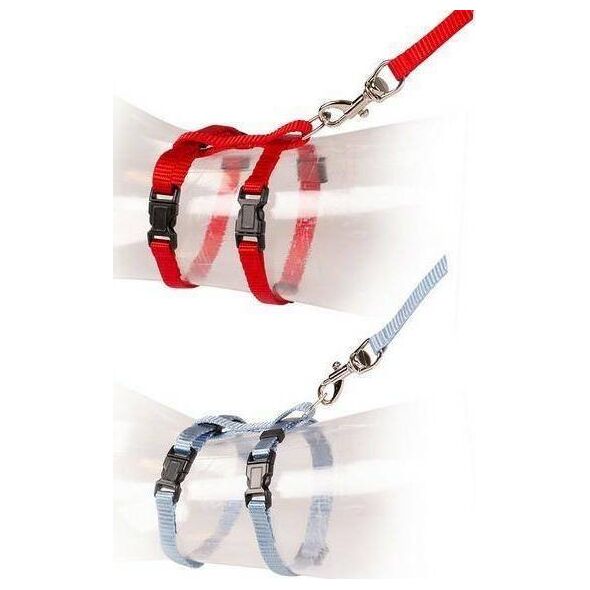 Duvo+ DUVO+ Szelki dla kociąt czerwone/niebieskie 15-25cm / 8mm-125cm