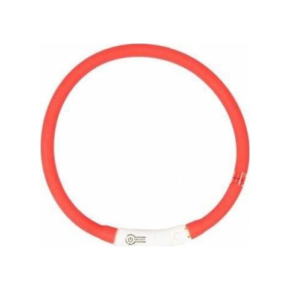 Duvo+ Duvo+ Obroża Świecąca Usb Silikon Red 70cm