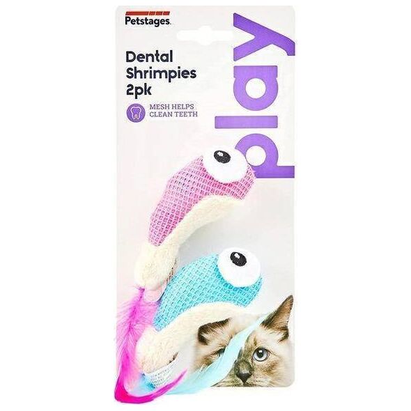Petstages Petstages Krewetki Dental 2 szt., zabawka dla kota