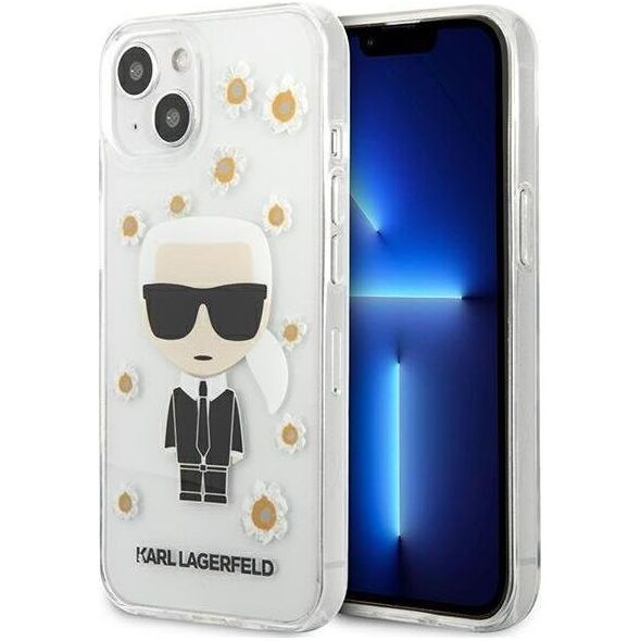 Karl Lagerfeld Karl Lagerfeld KLHCP13SHFLT iPhone 13 mini 5,4" przezroczysty/transparent Flower Ikonik Karl