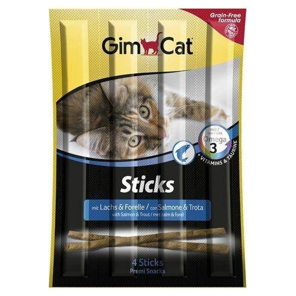 Gimcat GIMCAT STICKS 20g ŁOSOŚ&PSTRĄG 4szt. /24