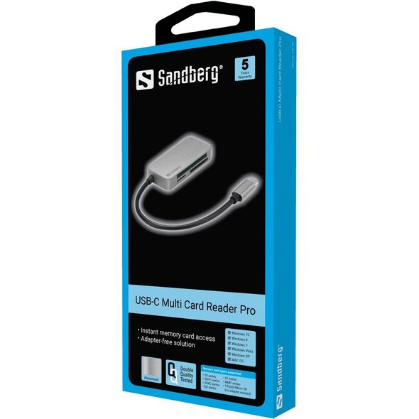 Czytnik Sandberg SANDBERG USB-C Multi Card Reader Pro