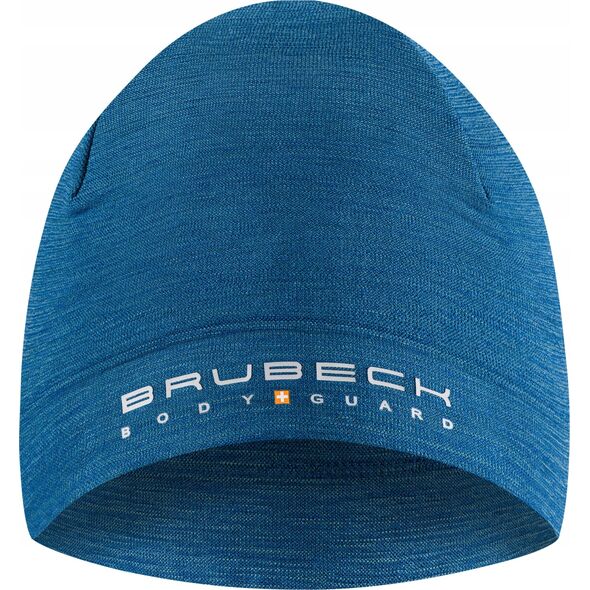 Brubeck HM10180 Czapka wełniana dwuwarstwowa unisex EXTREME WOOL jeansowy L/XL