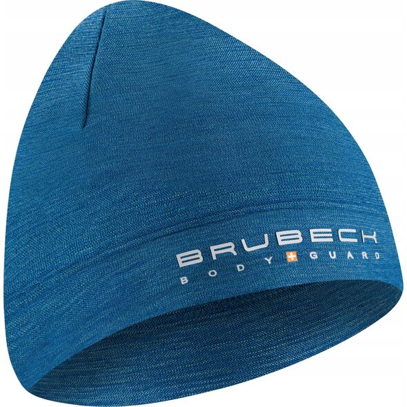 Brubeck HM10180 Czapka wełniana dwuwarstwowa unisex EXTREME WOOL jeansowy L/XL