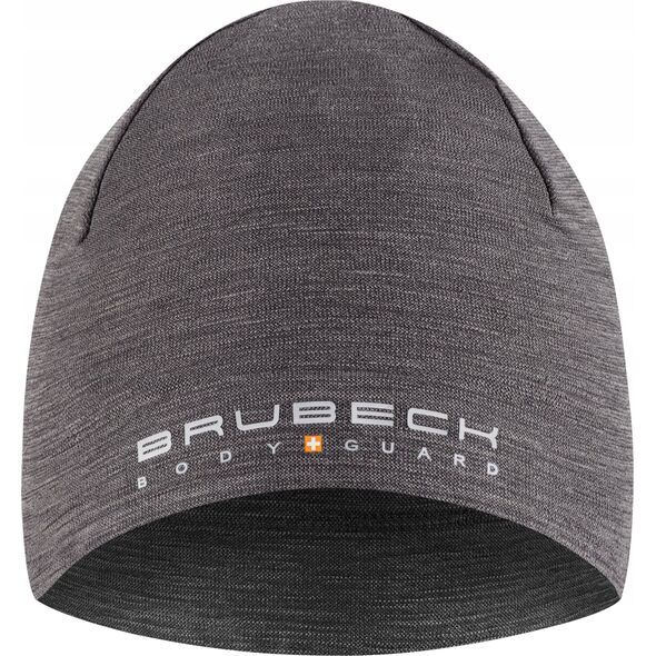 Brubeck HM10180 Czapka wełniana dwuwarstwowa unisex EXTREME WOOL stalowy S/M