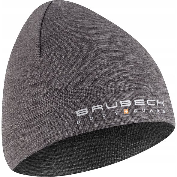 Brubeck HM10180 Czapka wełniana dwuwarstwowa unisex EXTREME WOOL stalowy L/XL