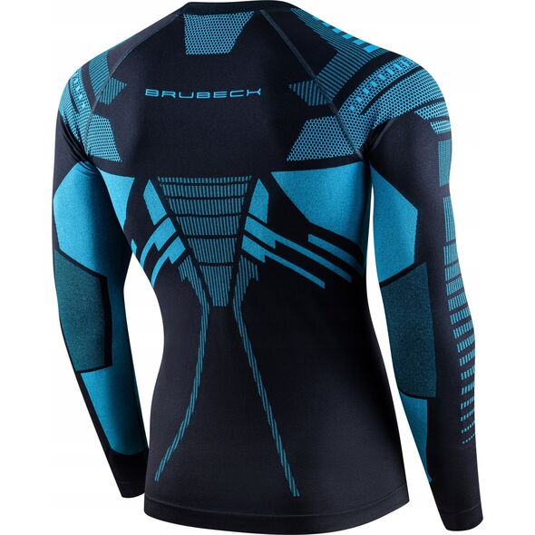 Brubeck LS15700 Bluza męska DRY ciemnoniebieski/czerwony XL