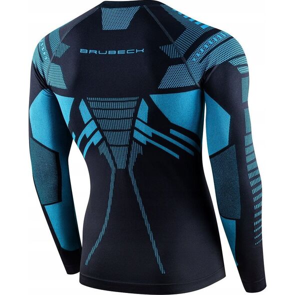 Brubeck LS15700 Bluza męska DRY grafitowy/niebieski L