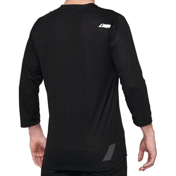 100% Koszulka męska 100% AIRMATIC 3/4 Sleeve black roz. S (NEW 2022)