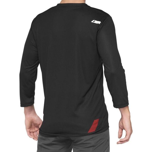 100% Koszulka męska 100% AIRMATIC 3/4 Sleeve black roz. S (NEW 2022)