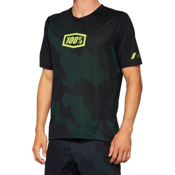 100% Koszulka męska 100% AIRMATIC LE Jersey krótki rękaw black camo roz. M (NEW 2022)