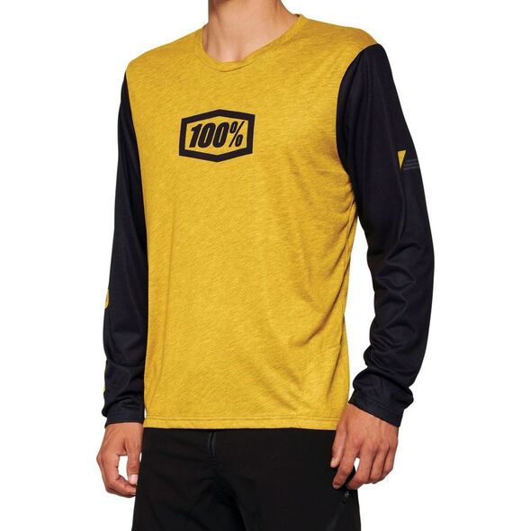 100% Koszulka męska 100% AIRMATIC Long Sleeve dijon roz. S (NEW 2022)