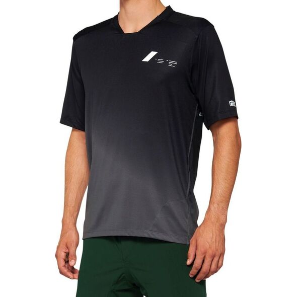 100% Koszulka męska 100% CELIUM Jersey krótki rękaw black charcoal roz. S (NEW 2022)