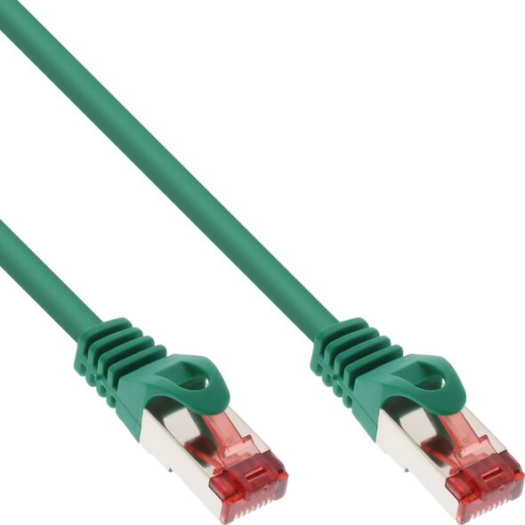 InLine 100pcs. Bulk-Pack InLine® Patch Cable S/FTP PiMF Cat.6 250MHz PVC copper green 0.5m