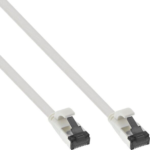 InLine InLine® Flat patch cable, U/FTP, Cat.8.1, TPE halogen free, white, 1,5m