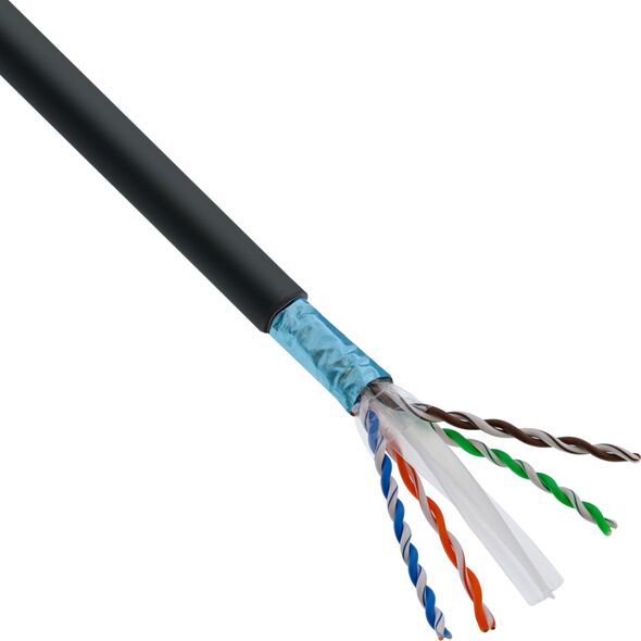 InLine InLine® Patch cable, U/UTP, Cat.6A, halogen-free, AWG23 copper, black, 15m