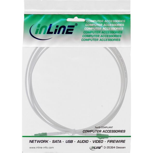 InLine InLine® Fiber Optical Simplex Cable, FTTH, LC/APC 8° to LC/APC 8°, 9/125µm, OS2, 2m
