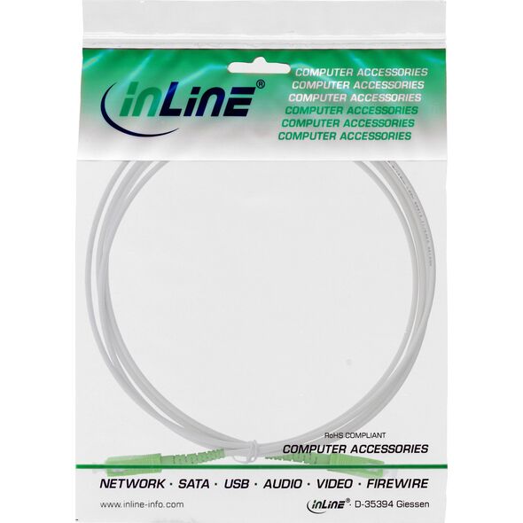 InLine InLine® Fiber Optical Simplex Cable, FTTH, SC/APC 8° to SC/APC 8°, 9/125µm, OS2, 2m