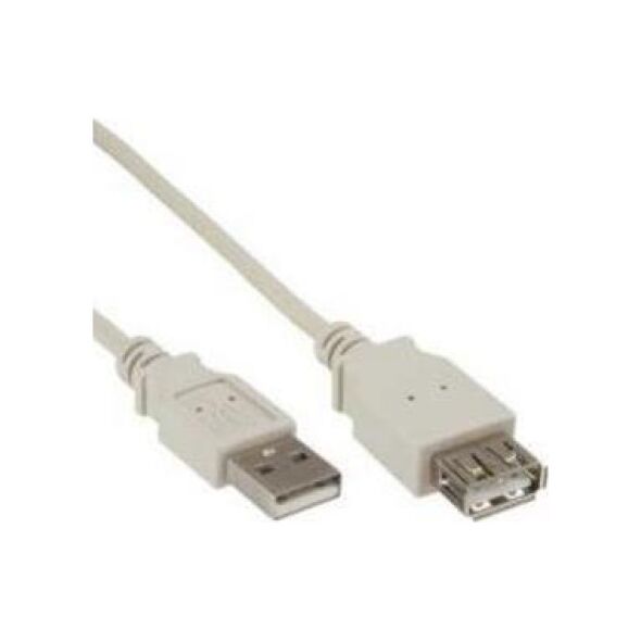 Kabel USB InLine USB-A - USB-A 0.5 m Biały (34650X)