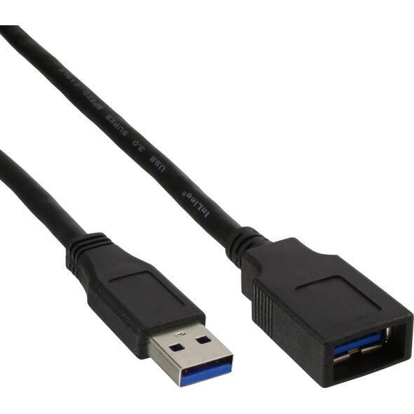 Kabel USB InLine USB-A - USB-A 2 m Czarny (B-35620)