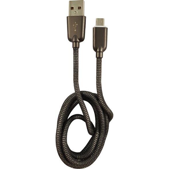 Kabel USB LC-Power USB-A - microUSB 1 m Czarny (31332F)