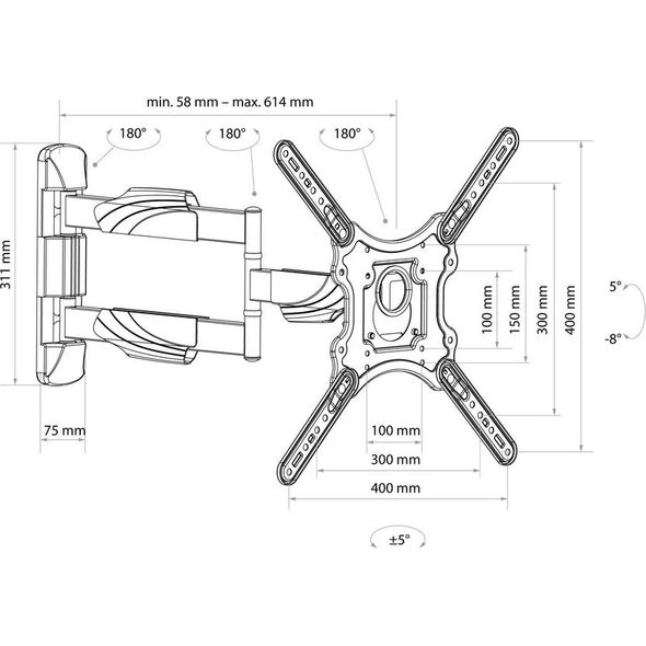 Schwaiger Uchwyt ścienny LWH35535 513 23'' - 75''