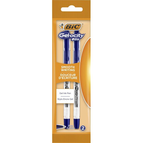 Bic DŁUGOPIS ŻELOWY GEL-OCITY STIC BIC 0.5MM NIEBIESKI POUCH 2SZT