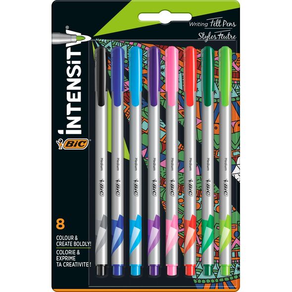 Bic CIENKOPISY BIC INTENSITY MEDIUM AST+FUN 8 KOLORÓW BLISTER