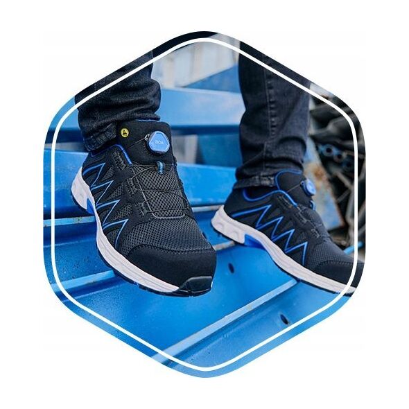 Elten Batai ELTEN Speedy Boa Black Blue Low ESD S1P, juodi/melyni 42