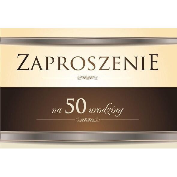 Trend Zaproszenie Urodziny 50 ZT08 (10szt.)