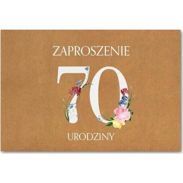 Trend Zaproszenie Urodziny 70 ZT41 (10szt.)