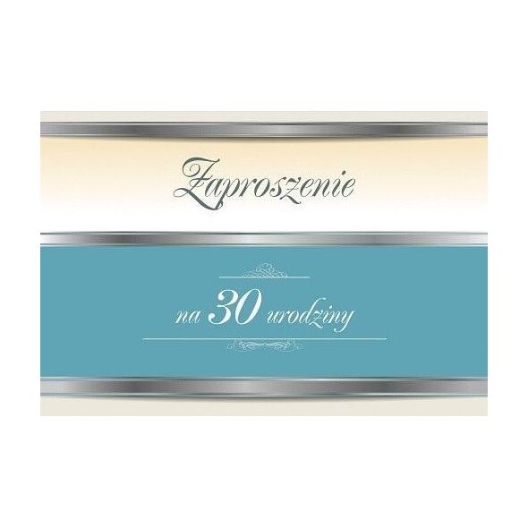 Trend Zaproszenie Urodziny 30 ZT31 (10szt.)