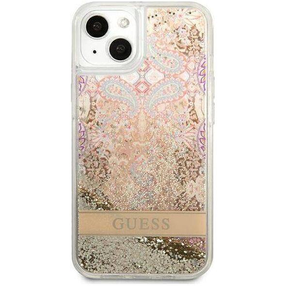 Guess Guess GUHCP13SLFLSD iPhone 13 mini 5,4" złoty/gold hardcase Paisley Liquid Glitter