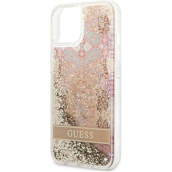 Guess Guess GUHCP13SLFLSD iPhone 13 mini 5,4" złoty/gold hardcase Paisley Liquid Glitter