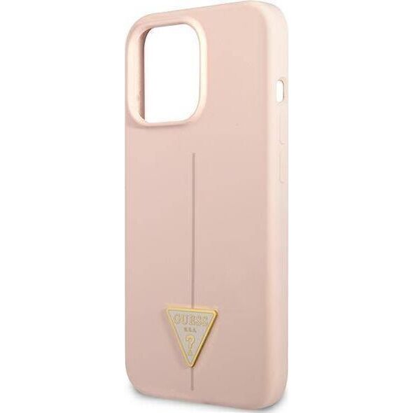 Guess Guess GUHCP13XSLTGP iPhone 13 Pro Max 6,7" różowy/pink hardcase Silicone Triangle