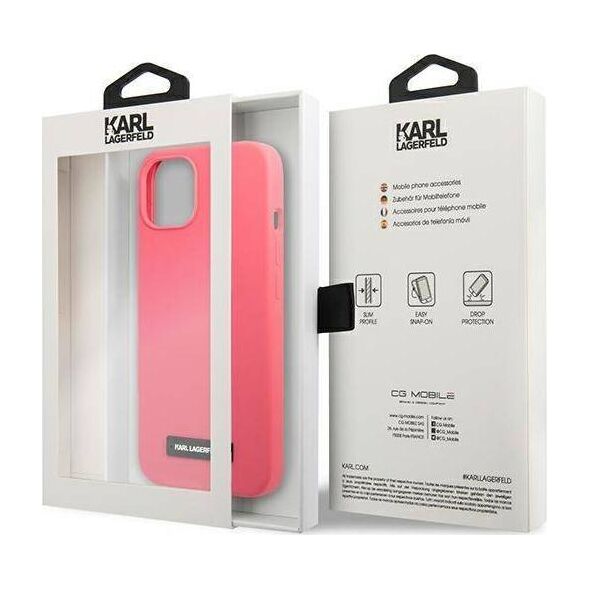 Karl Lagerfeld Karl Lagerfeld KLHCP13MSLMP1PI iPhone 13 6,1" hardcase fuksja/fuchsia Silicone Plaque