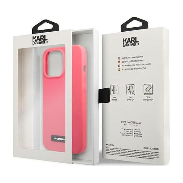 Karl Lagerfeld Karl Lagerfeld KLHCP13XSLMP1PI iPhone 13 Pro Max 6,7" hardcase fuksja/fuchsia Silicone Plaque