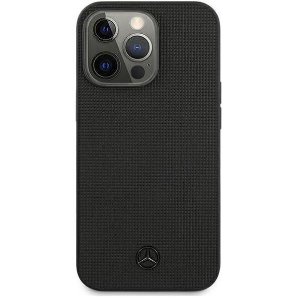 Mercedes Mercedes MEHCP13LMBLBK iPhone 13 Pro / 13 6,1" czarny/black hardcase Leather Meshed Metal Logo