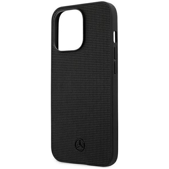 Mercedes Mercedes MEHCP13LMBLBK iPhone 13 Pro / 13 6,1" czarny/black hardcase Leather Meshed Metal Logo