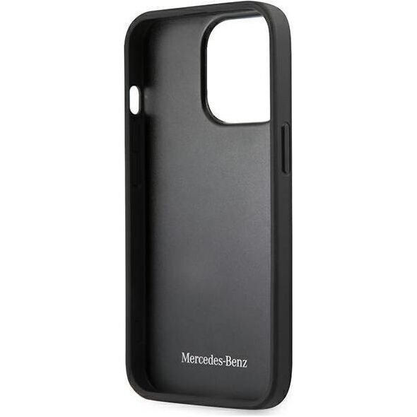 Mercedes Mercedes MEHCP13LMBLBK iPhone 13 Pro / 13 6,1" czarny/black hardcase Leather Meshed Metal Logo