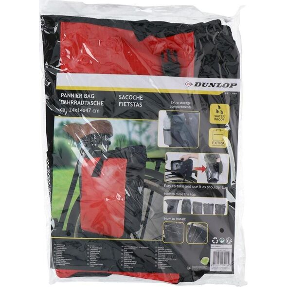 Dunlop Torba rowerowa na bagażnik wodoszczelna sakwa Dunlop