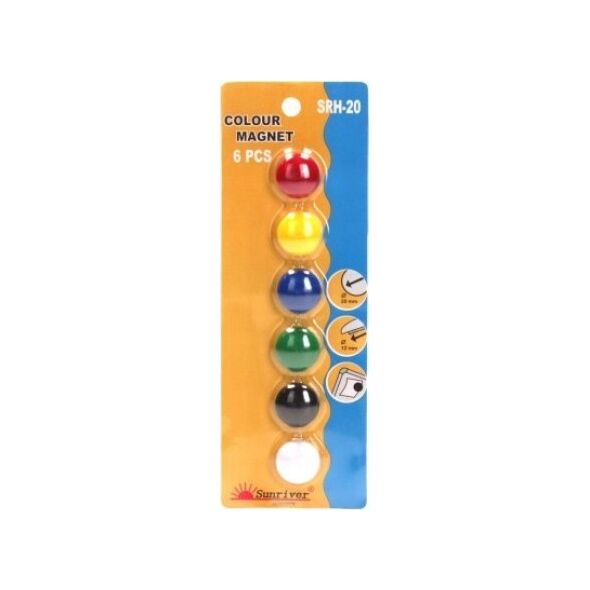 Argo Magnesy 20mm ARGO WF 607234 czerwone 6 szt