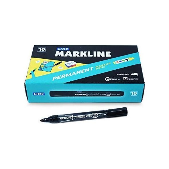 Linc Marker permanentny LINC Markline MP100BLK czarny okrągła