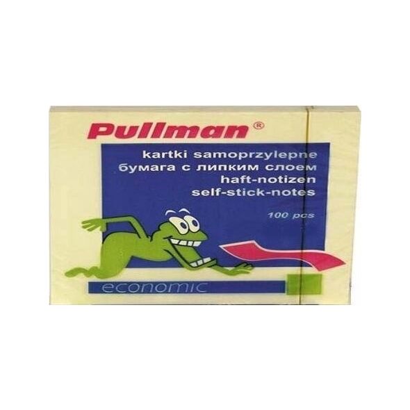 PULLMAN Karteczki samoprzylepne 75x100 PULLMAN P0022 żółty 100 kart